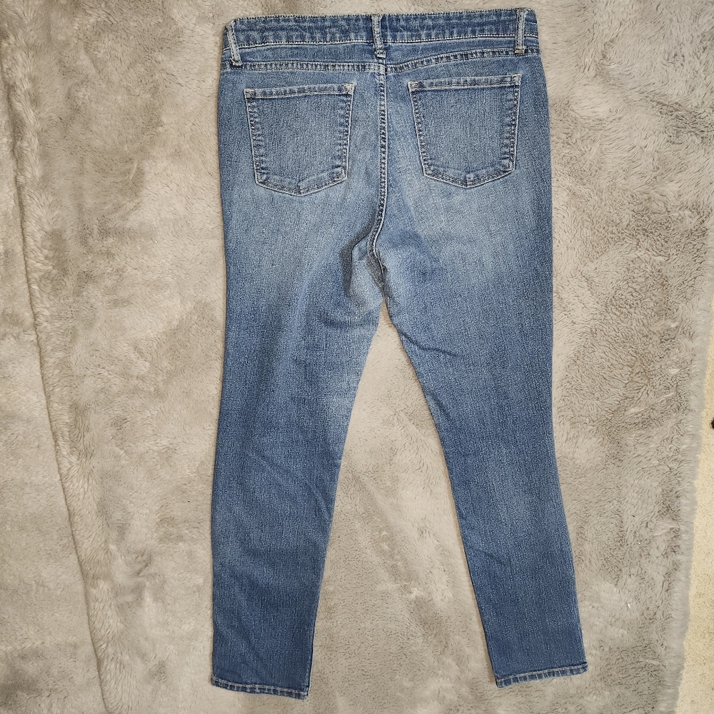Gap 1969 Premium blue super skinny jeans with Ankle zipper detail Size 12R - Picture 3 of 4